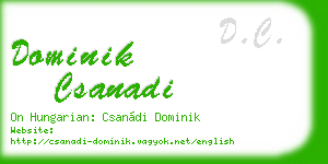 dominik csanadi business card